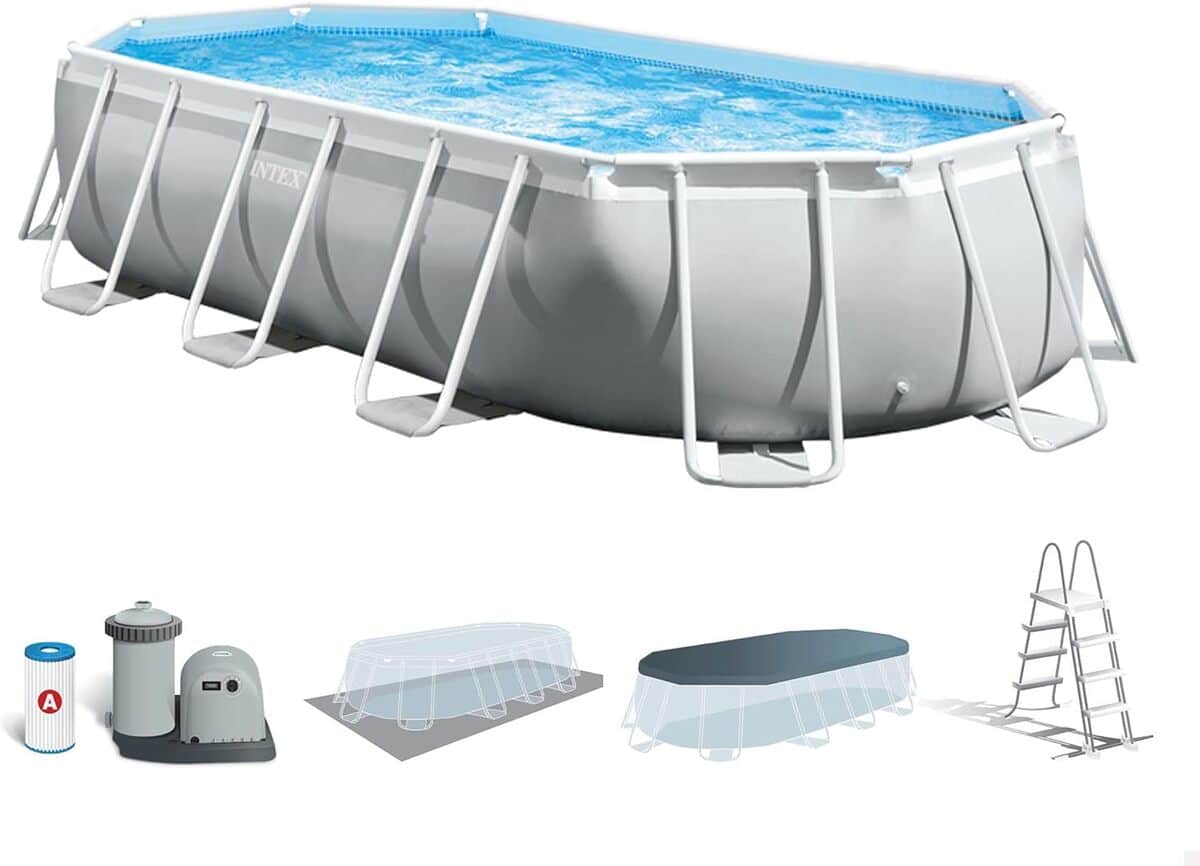Test Piscine Tubulaire Intex Prism Frame Ovale 5x2, 74m