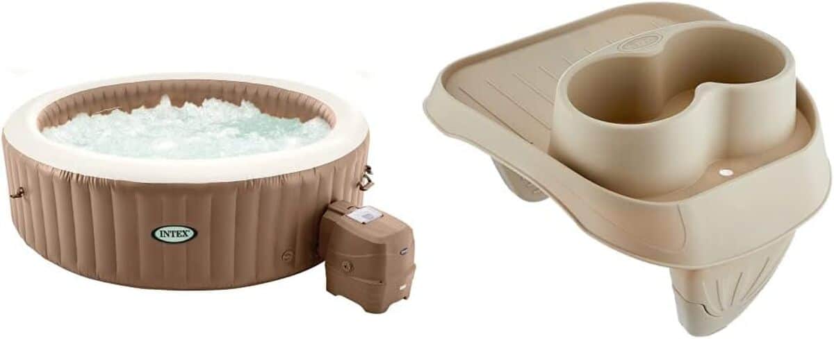 Test du spa Intex Pure Spa Sahara 8 places avec porte-verres