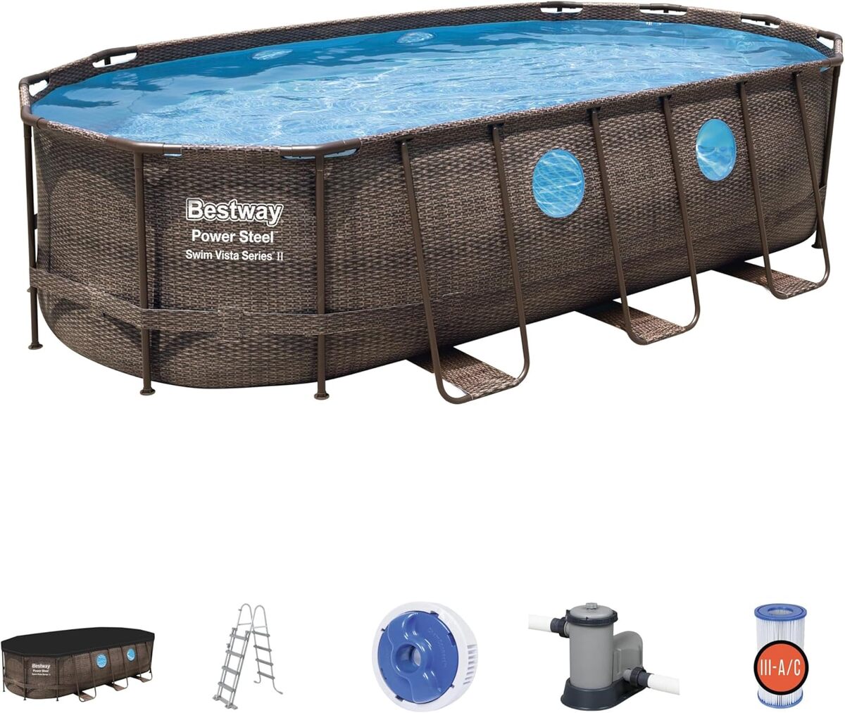 Test de la piscine Bestway Power Steel Swim Vista Series II : performance et immersion
