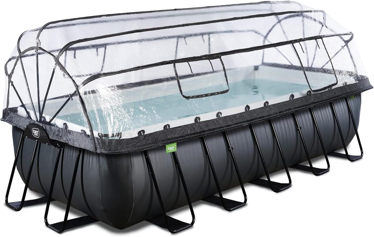 Test de la piscine EXIT TOYS Black Leather avec dôme : grande et performante
