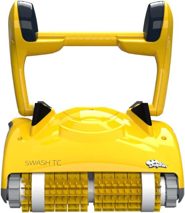 Dolphin Swash TC - Robot Piscine Fond Parois et Ligne d'eau, Compatible Tout Type de Revêtement de Piscine, Piscine Jusqu'à 12m de Longueur, Cycles 1h ou 3h