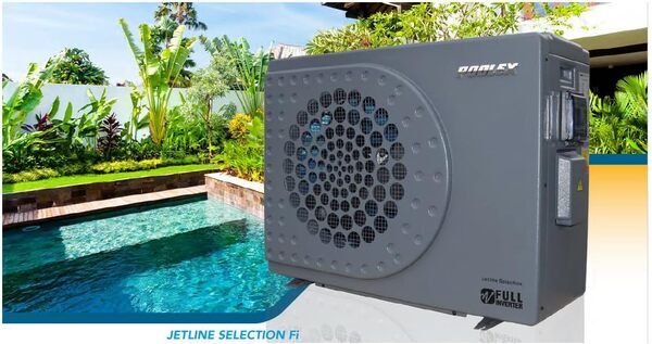 POOLEX - PC-JLS095N - Pompe à Chaleur Piscine Silencieuse avec Compresseur et Ventilateurs à Vitesse Variable - Jetline Selection Inverter 95 - Volume du Bassin de 40 à 50m3