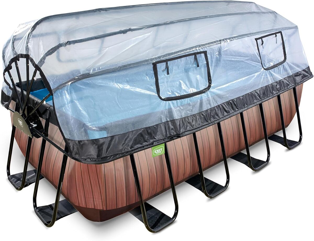 Test de la piscine EXIT Toys Wood : eau propre et chaude