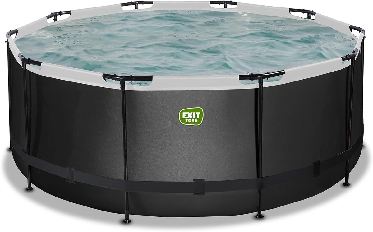 Test de la piscine ronde Black Leather EXIT TOYS : design unique et pompe incluse