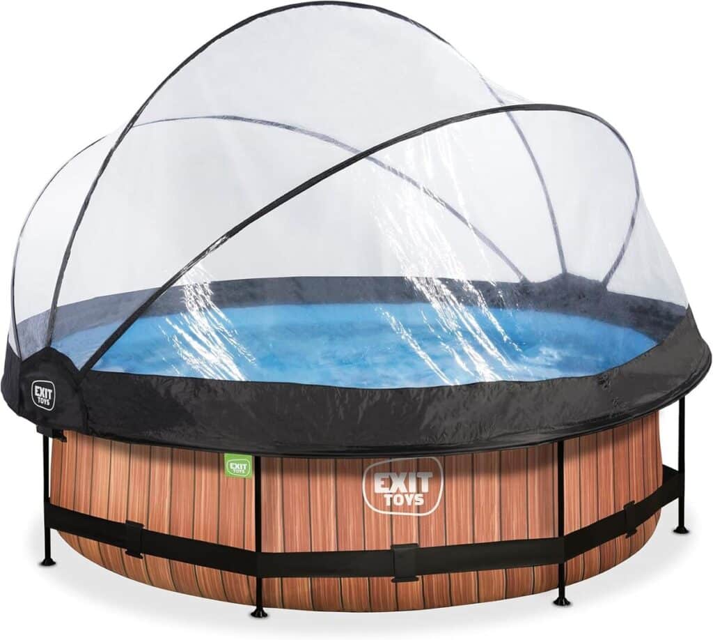 Test de la piscine tubulaire EXIT Toys Wood : efficacité et élégance