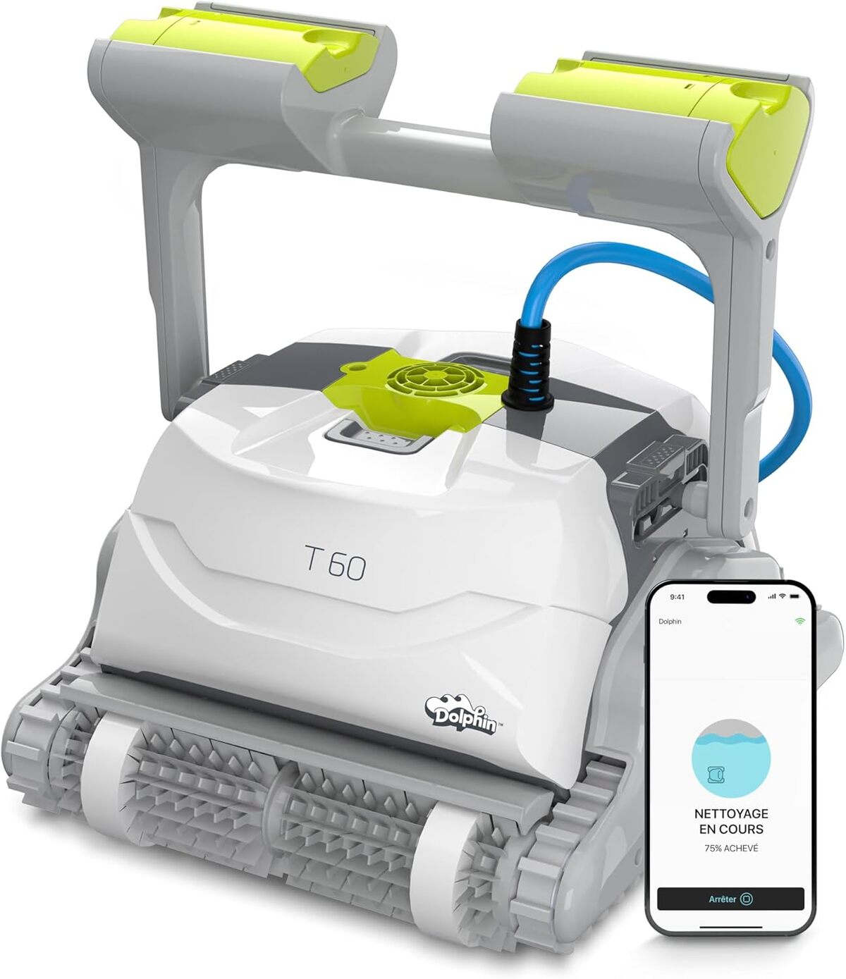 Test du Dolphin T60 : robot nettoyeur de piscine jusqu'ร 15 m