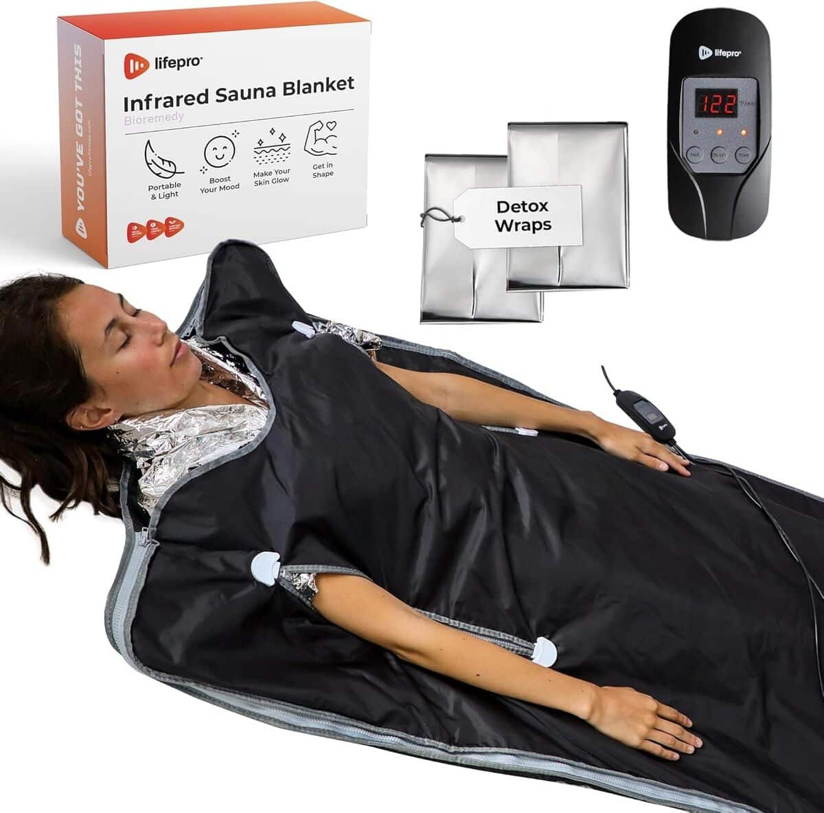 Test de la couverture de sauna infrarouge Lifepro BioRemedy 91 × 193 cm