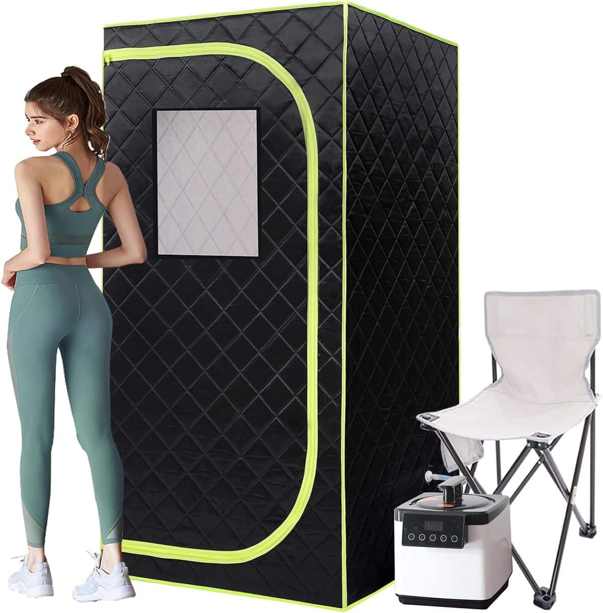 Test du sauna ร vapeur portable 1000 W avec chaise intรฉgrรฉe