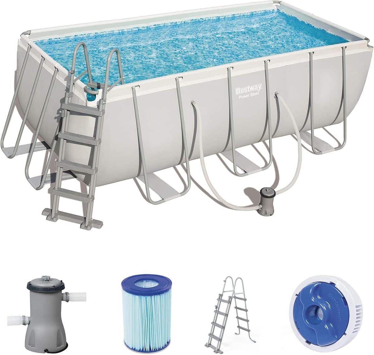 Test de la piscine Bestway cadre acier et pompe de filtration 412 x 201 cm