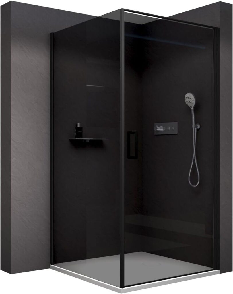 Test : cabine de douche Bernstein NT416 avec porte battante en verre fumé