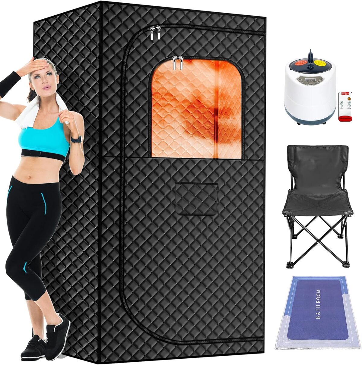 Test de la boîte de sauna à vapeur portable MIXC 1500 W