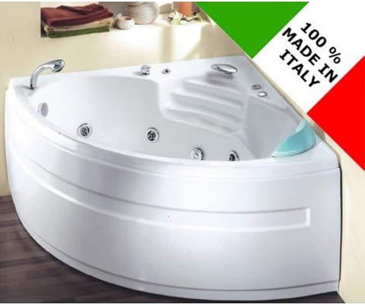 Test du bain Ă remous d'angle Sardone 135 x 135 cm