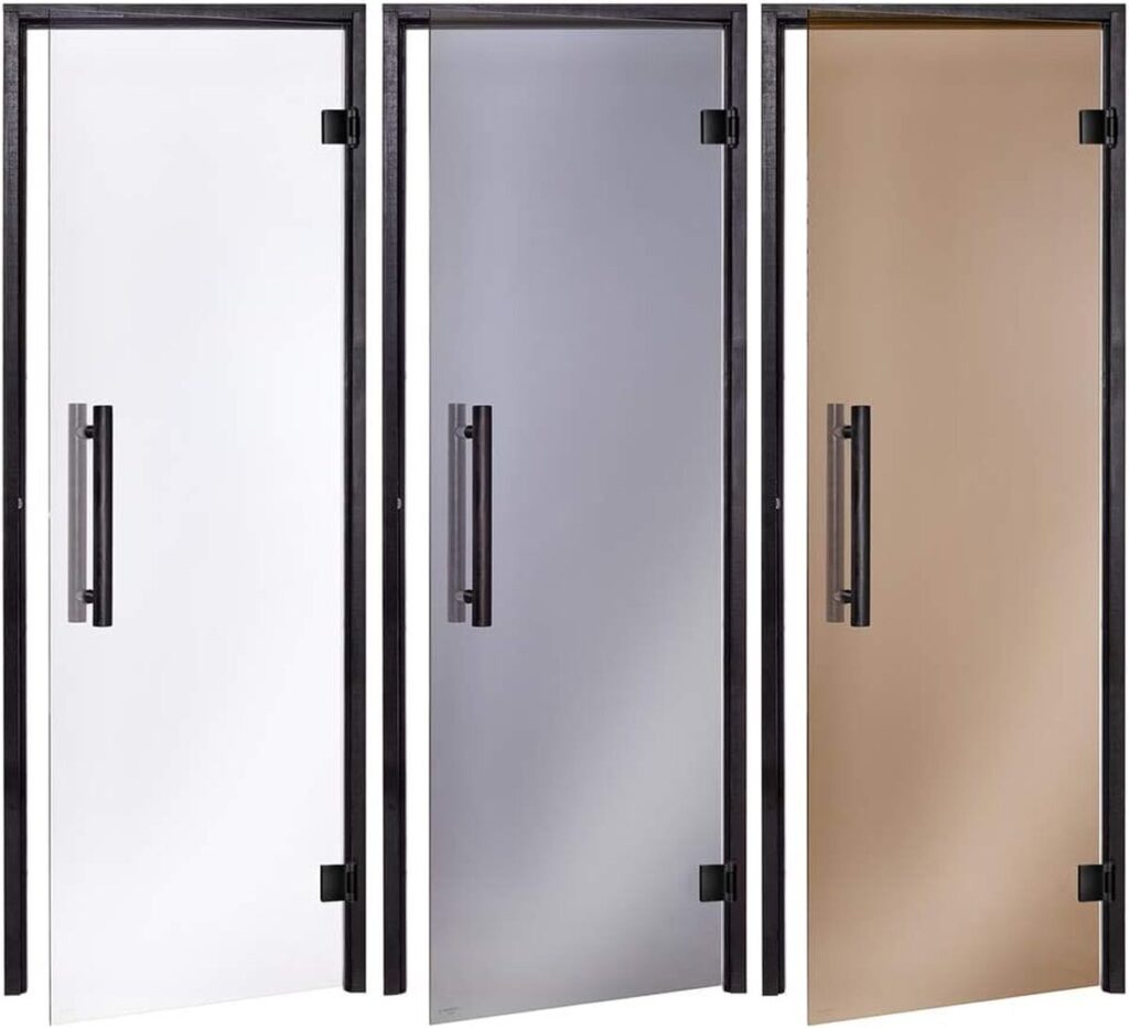 Test du sauna AD Black : portes en verre bronze 70 x 190