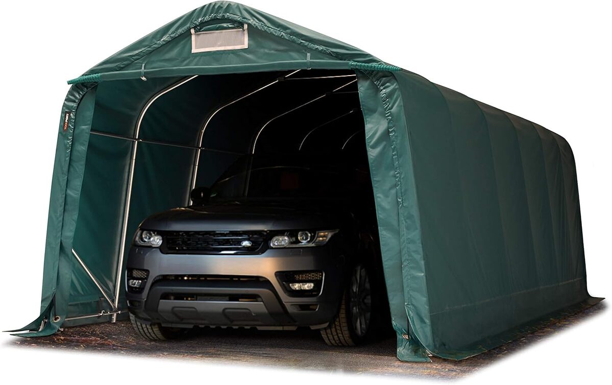 Test : tente-garage TOOLPORT 3, 3 x 7, 2 m, abri agricole robuste