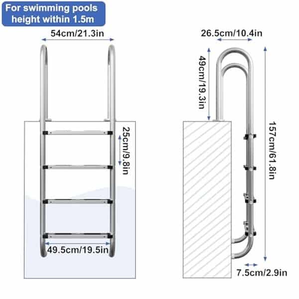 Découvrez notre test complet de l'échelle de piscine Froadp à 4 marches antidérapantes et trouvez pourquoi elle est l'alliée parfaite pour sécuriser vos baignades.