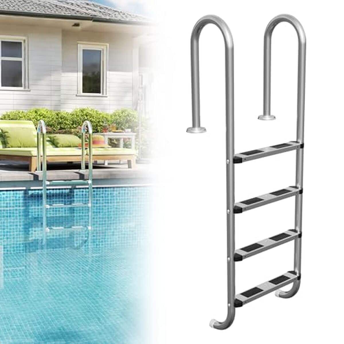 Test de l'échelle de piscine Froadp 4 marches antidérapantes