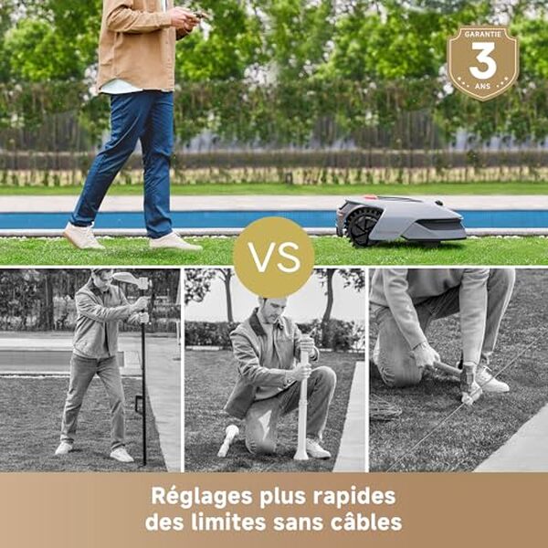 Découvrez le robot tondeuse DREAME A1 Pro, un modèle innovant offrant un contrôle intuitif et une technologie d'évitement intelligent pour un jardin impeccablement entretenu.