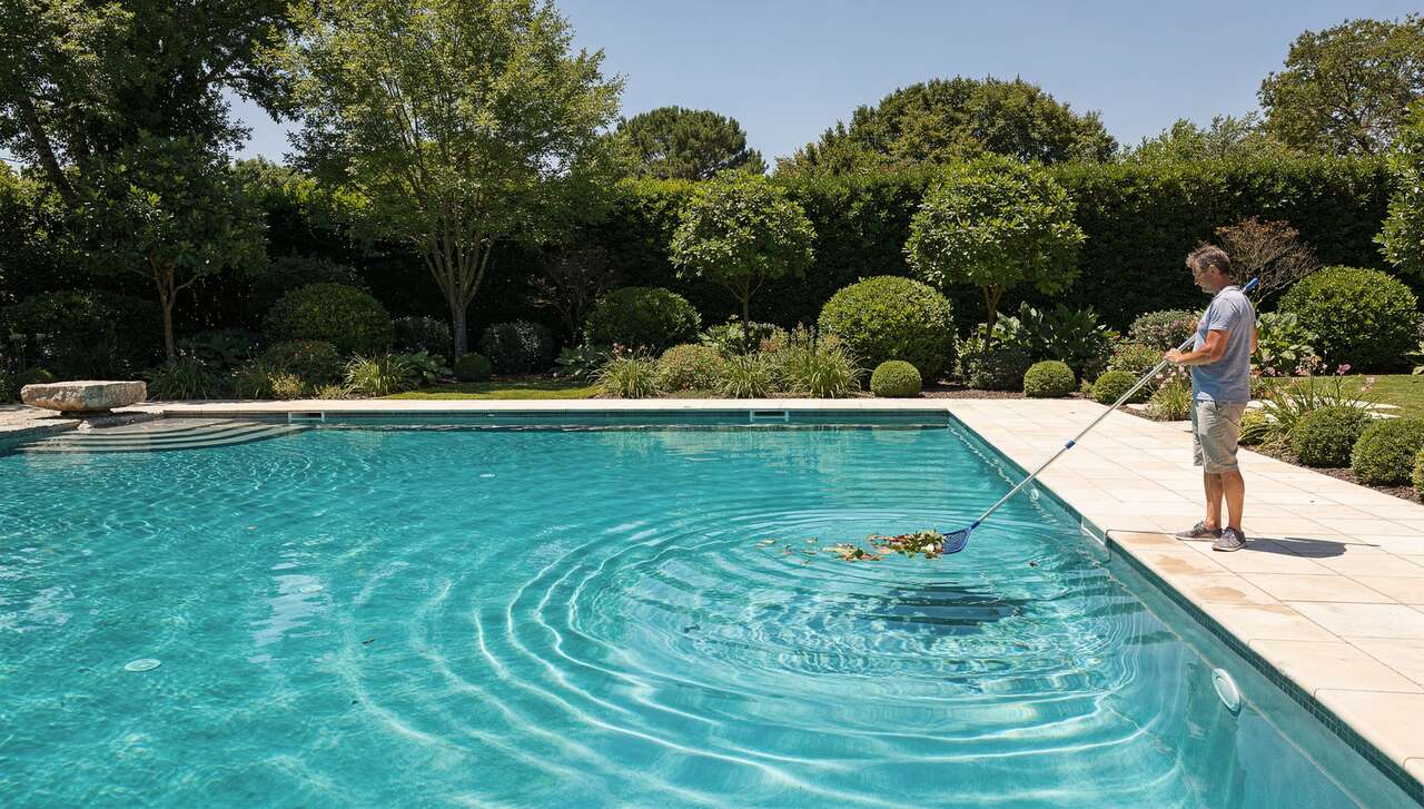 éliminer les feuilles et autres débris flottants