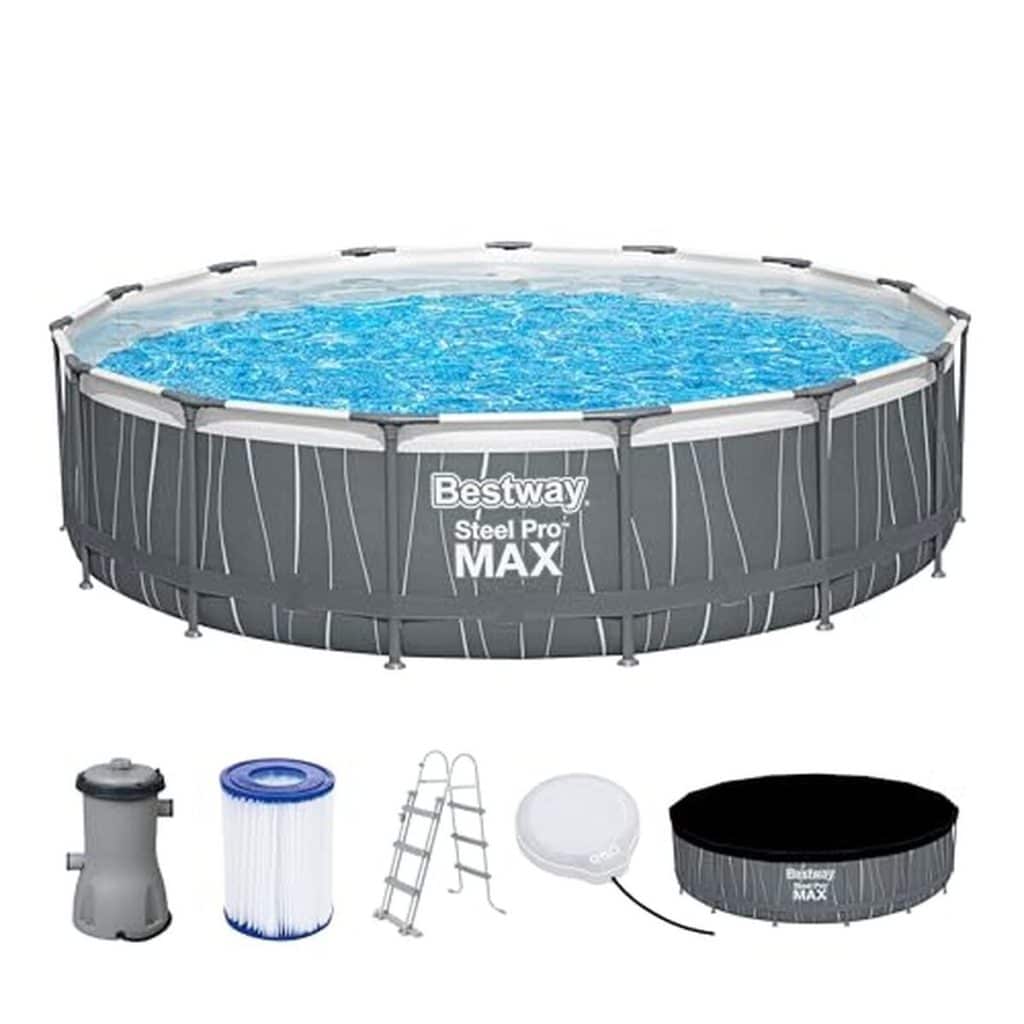 Test : piscine bestway steel pro max avec lampe led