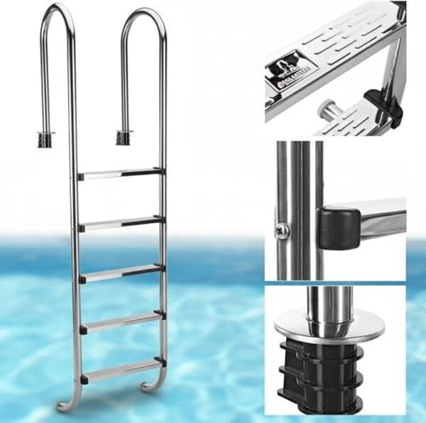 Découvrez l'efficacité de l'échelle encastrable inox 5 marches pour piscine : confort, sécurité et design moderne au rendez-vous.