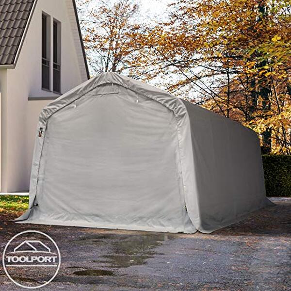 Découvrez la tente-garage TOOLPORT 3 de 3, 3 x 6 m : un abri solide en PVC pour protéger vos véhicules et équipements. Résistant et facile à installer. 