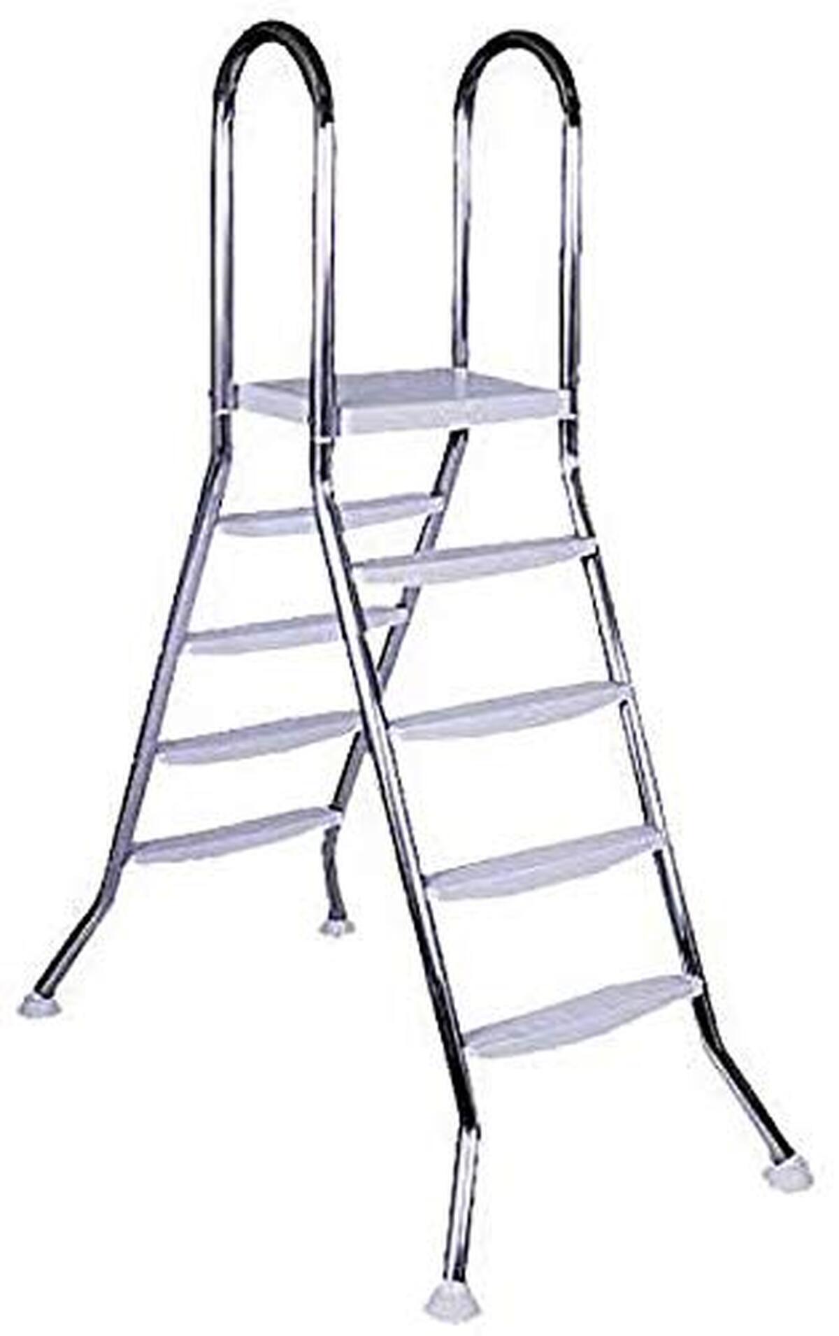 Test escabeau Steinbach 018025 en acier inoxydable 4 + 4 marches