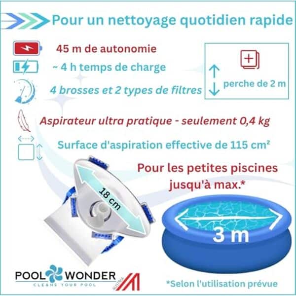 Découvrez notre test détaillé de l'aspirateur de piscine Poolwonder Cleverix à batterie : performances, praticité et efficacité pour un nettoyage optimal. 