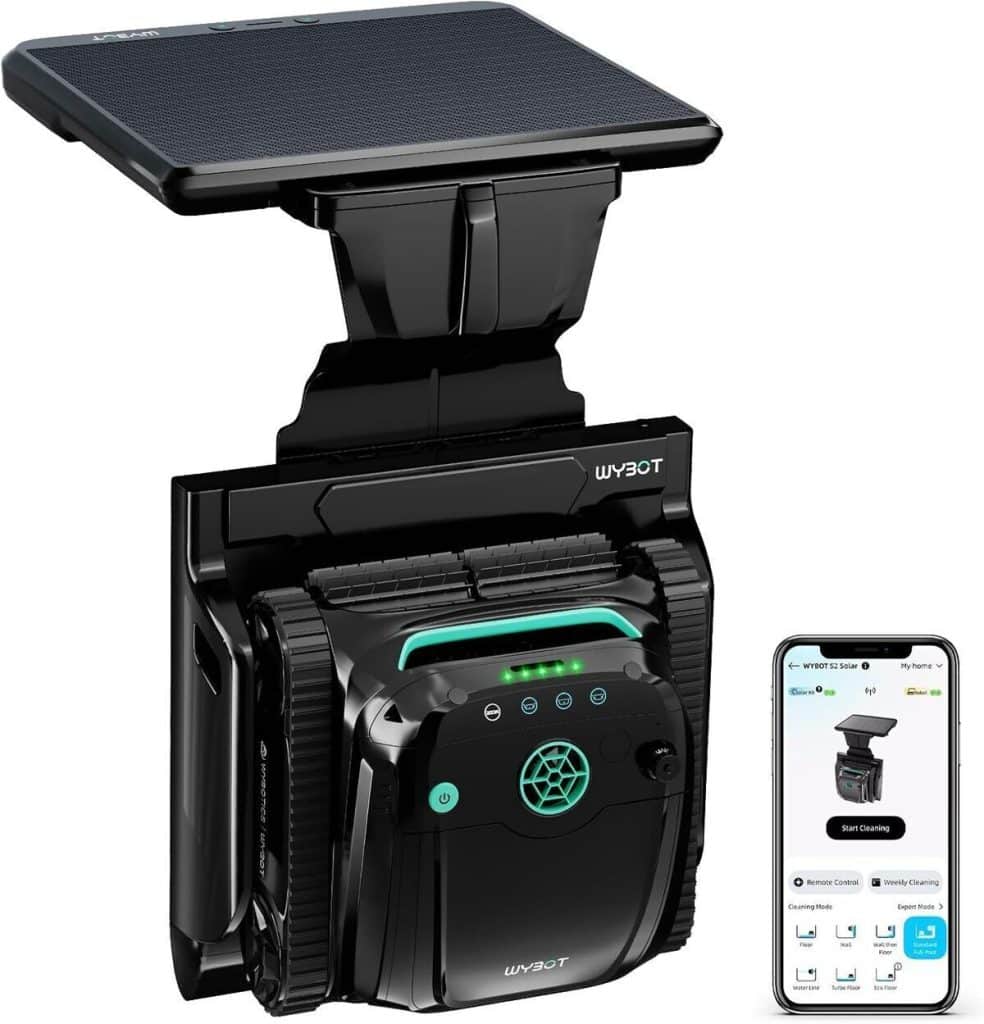 Test : robot piscine WYBOT S2 à charge solaire et nettoyage intelligent