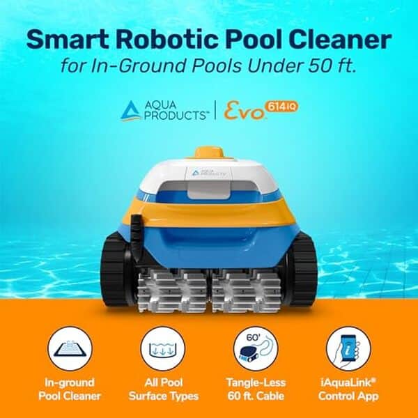 Découvrez notre test du robot nettoyeur Aqua Products Evo614iQ pour piscines creusées : efficacité, connectivité et performance. Avis détaillé et guide d'achat. 
