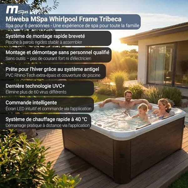 Découvrez notre test complet du spa extérieur Miweba MSpa Tribeca : caractéristiques, performances et avantages pour votre relaxation à domicile.