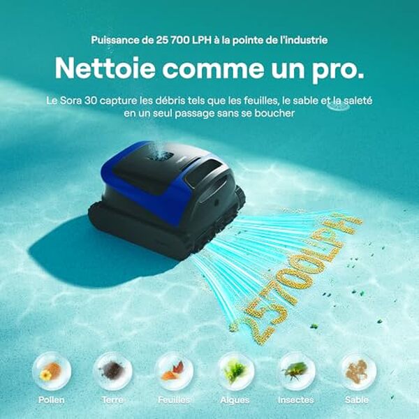 Découvrez notre test détaillé du robot piscine Beatbot Sora 30 : performances, autonomie et efficacité de nettoyage pour une piscine impeccable.