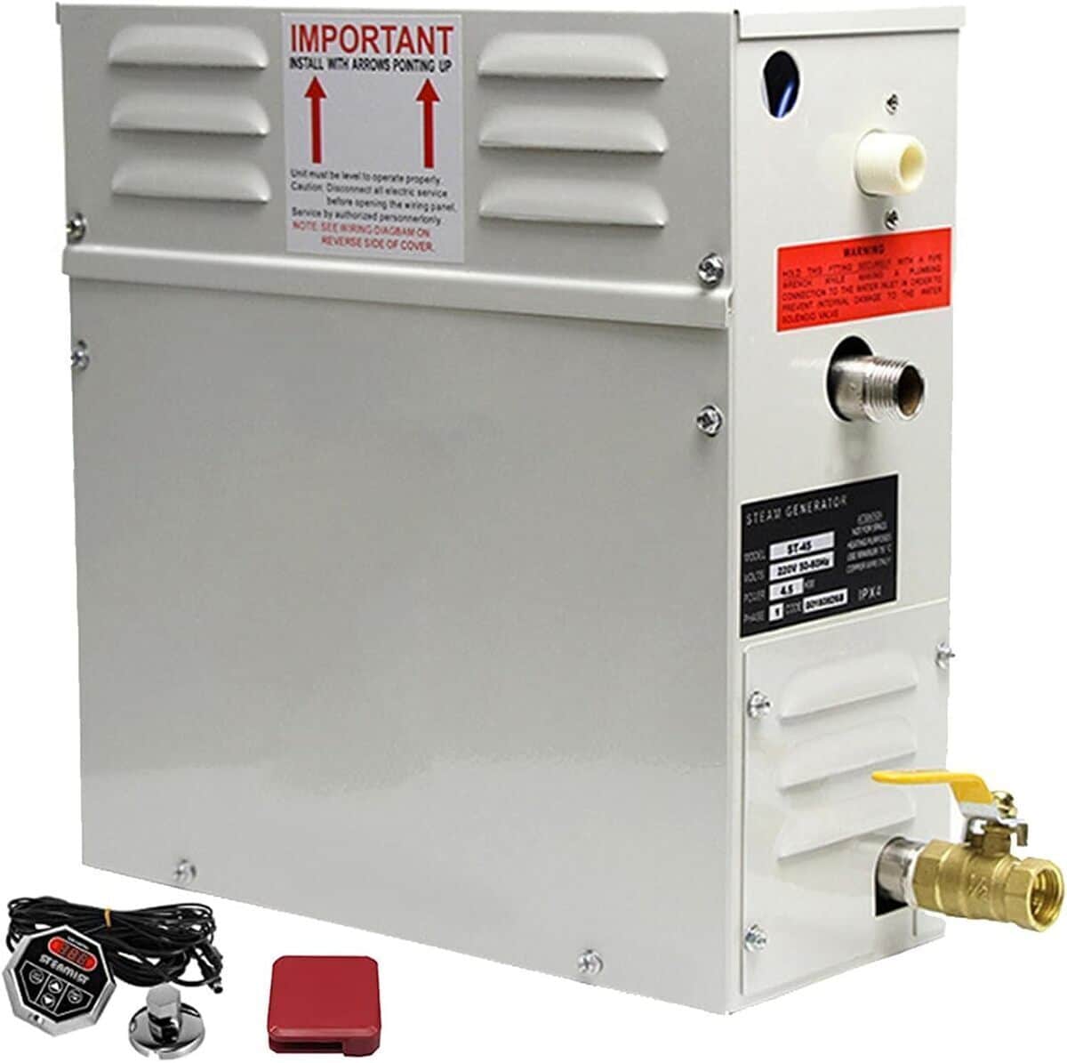 Test du générateur de vapeur DPQYJPP 4, 5-21KW bains sauna