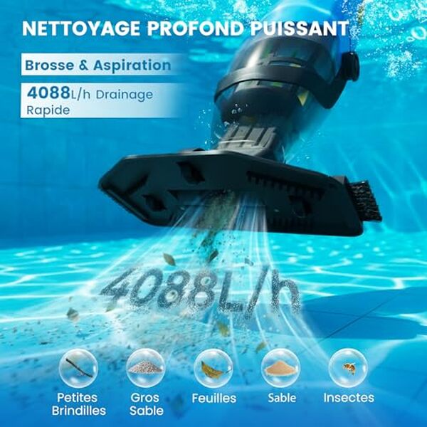 Découvrez notre test approfondi de l'aspirateur de piscine sans fil : performances, autonomie et efficacité pour nettoyer votre piscine sans effort.