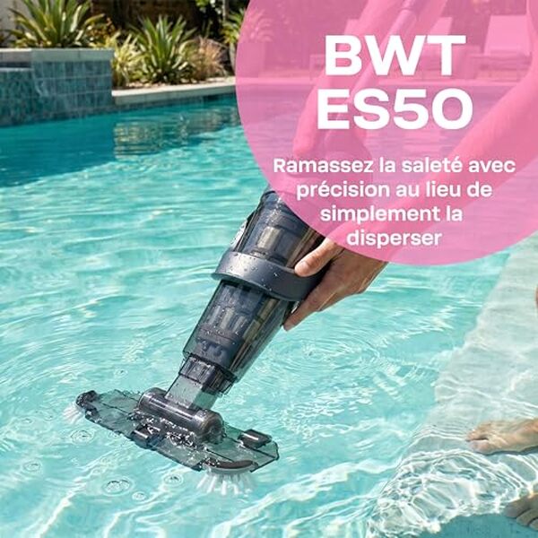 Découvrez notre test détaillé de l'aspirateur de piscine BWT ES50 sans fil. Perche télescopique, performance et autonomie : tous les avis sur ce robot nettoyeur. 