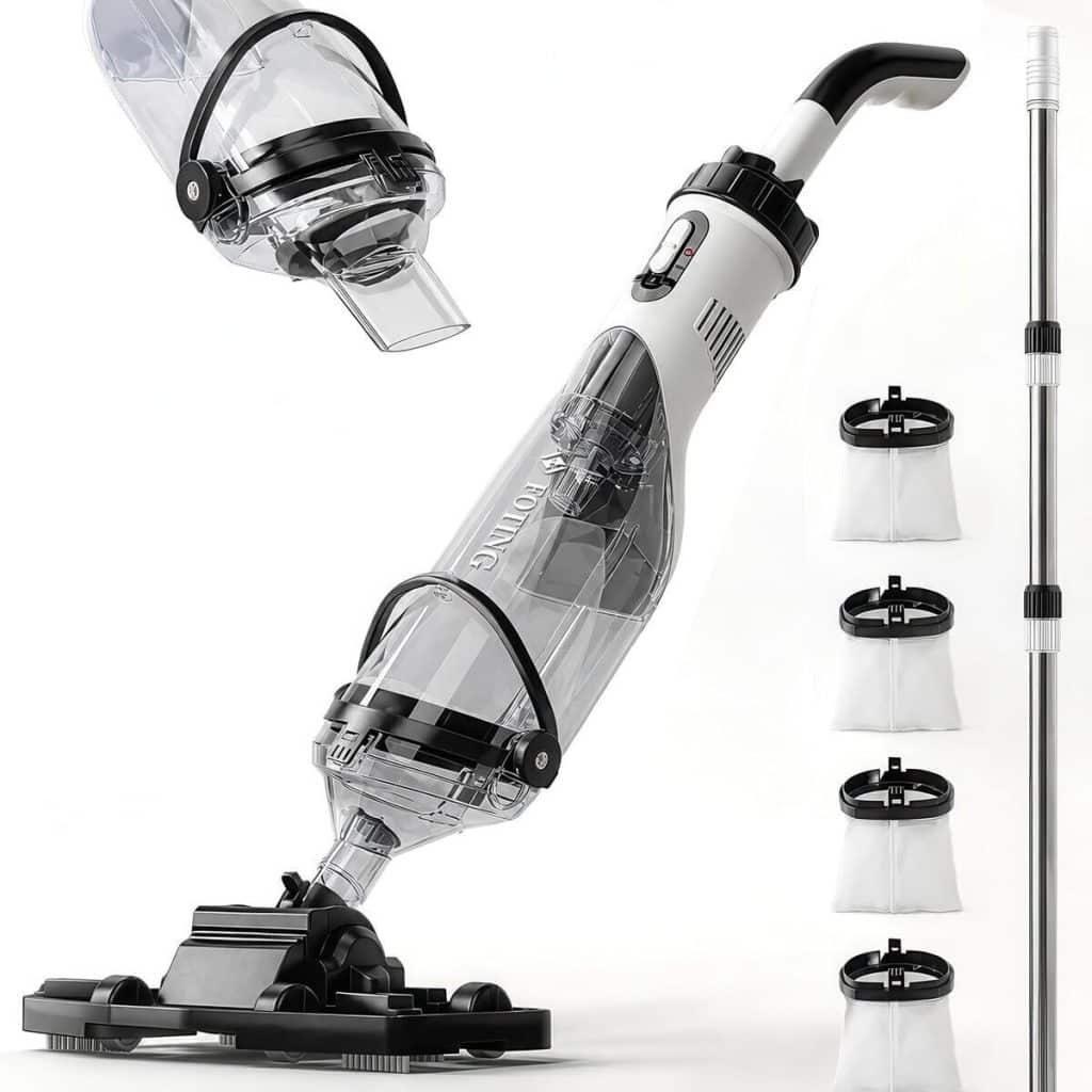Test de l'aspirateur portatif noir pour piscine et jacuzzi