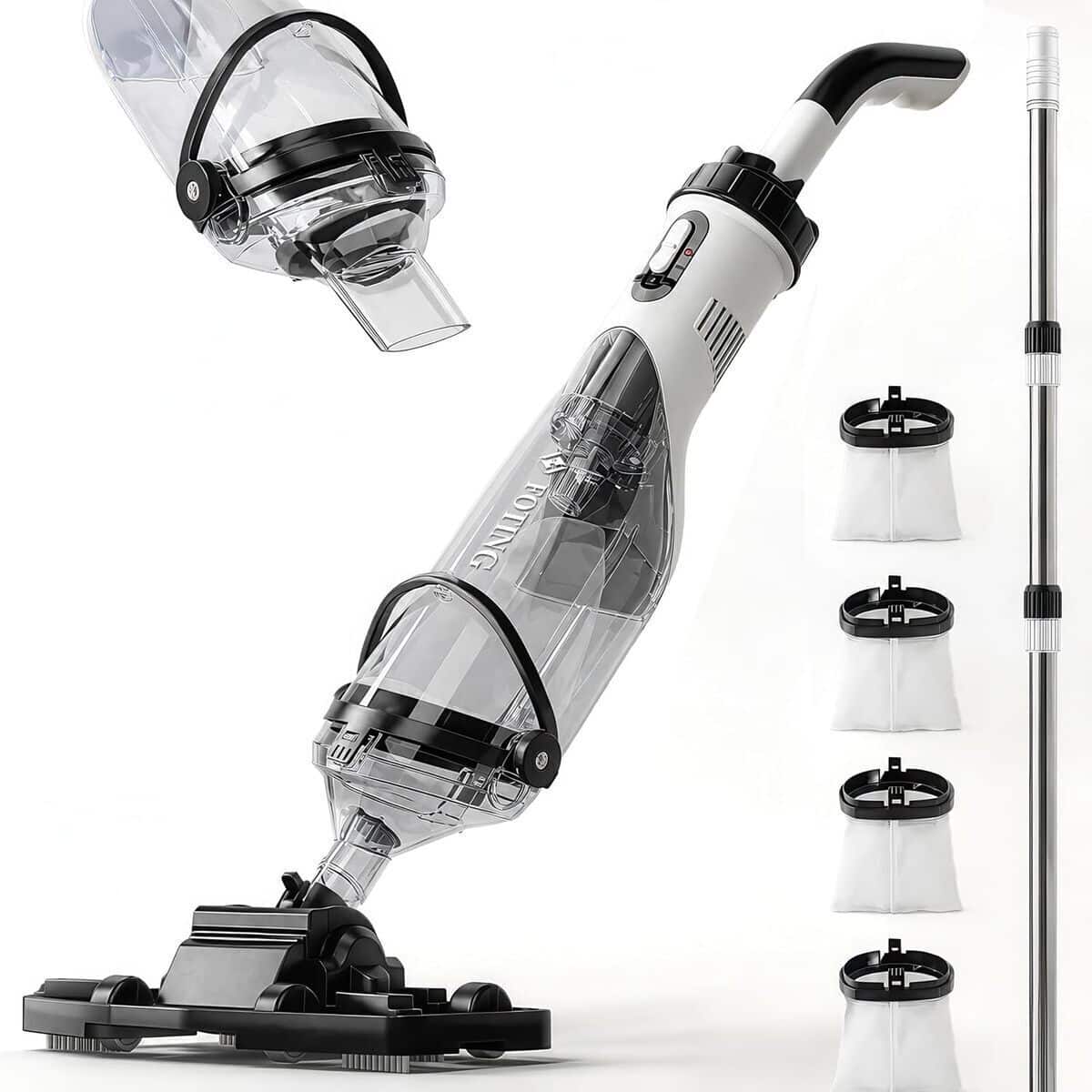 Test de l'aspirateur portatif noir pour piscine et jacuzzi